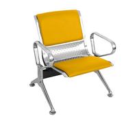 Chaises de salle d'attente avec accoudoirs, chaise de réception avec coussin de siège en polyuréthane, banc d'attente, mobilier de hall de bureau, bureau, entreprise, banque, hôpital (noir)