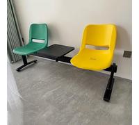 Chaises De Salle D'Attente - Banc 2 Places avec Table Basse pour AéRoport, Marché, Banque, HôPital, éCole(Green+Yellow)