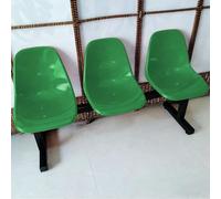 Chaises de Salle D'attente Chaise de Salle d'attente colorée et Robuste, Longueur 150 cm, Assise en Plastique et Support en Acier, Facile à Installer, pour Magasin de vêtements, café ou(Green,Black)