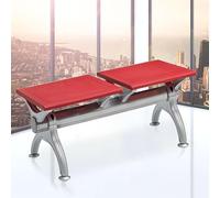 Chaises de salle d'attente, chaises de bureau en cuir PU, cadre en acier, banc de réception pour aéroport, banque, hôpital, école, salon de coiffure, haute capacité de charge, sans bras