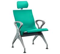 Chaises de Salle D'attente, Chaises Visiteurs pour Bureaux D'aéroport, Bancs de Bureau en Polyuréthane, Bancs D'accueil avec Accoudoirs et Appui-tête pour Hôpitaux, Gares, Bureaux, Banques(Green)
