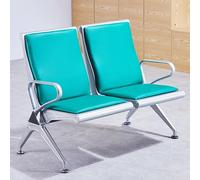 Chaises de Salle D'attente de Bureau 2 Places, Banc de Salle D'attente avec Dossier Haut et Accoudoirs, Chaise Visiteur avec Cadre en Acier Laminé à Froid, for Aéroport, Marché, Banque, Hôpital(Green)