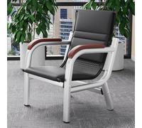 Chaises de Salle d'attente, Fauteuil de Bureau Moderne en Similicuir Noir, canapé d'entrée 1 Place avec accoudoirs, Banc d'accueil Confortable pour Les visiteurs, mobilier de Salle d'attente