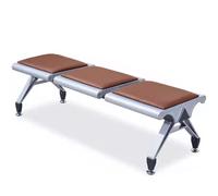 Chaises De Salle D'attente For 3 Personnes, Bancs D'intérieur, Sans Dossier, Adaptées Aux Cliniques, Aéroports, Hôpitaux, Salons De Coiffure, Salons De Beauté(Brown)