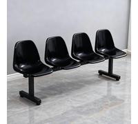 Chaises de salle d'attente modernes et robustes pour 4 bancs de réception durables avec dossier, parfaits pour les salons de coiffure, les cliniques, les bibliothèques, les écoles et les gymnases