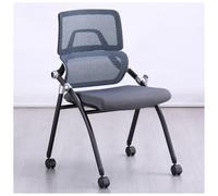 Chaises de salle de conférence empilables avec roulettes, dossier en maille, accoudoirs et chaise de bureau pliable et portable pour conférence, réunion, réception, bureau à domicile, salle