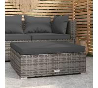 Chaises De Salon De Jardin Et Coussins 2pc Plastique Anthracite