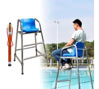 Chaises de Sauveteur Portables avec Perche de Sauvetage - Hauteur réglable 47,2"/59"/71", capacité de Charge Robuste de 660 LB, idéales pour Les Parcs Aquatiques, Les plages et Les Lacs