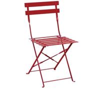 Chaises de terrasse pliantes en acier rouge Bolero - Lot de 2