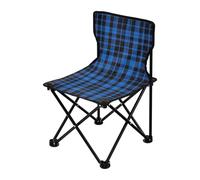 Chaises de voyage de voyage pour adultes vintage Buffalo Plaid à carreaux bleu roi Chaise pliable Sac de transport inclus