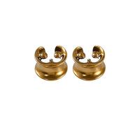 Chaises d'équitation en cuivre Bouchons d'oreilles en forme de U Boucles d'oreilles doubles évasées Style punk Bijoux pour piercing de corps Cadeaux, 22mm, Comme décrit ci-dessus, Comme décrit