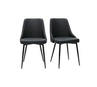 Chaises design noires (lot de 2) CULT