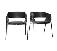 Chaises design noires (lot de 2) WESS