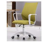 Chaises d'ordinateur Confortables Chaise de Bureau Ergonomique avec Dossier en Tissu roulettes de Dessin Accoudoir Fixe Tapis en éponge Beau Design Vert.
