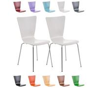 Lot de 2 chaises visiteur Aaron , Blanc