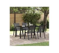 Vidaxl Chaises Empilables De Jardin 4 Pcs Noir Tissu Textilène Noir