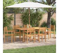 Vidaxl Chaises Empilables De Jardin 8 Pcs Marron 55,5 X 55,5 X 90 Cm