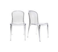 Chaises empilables design transparentes (lot de 2) THALYSSE