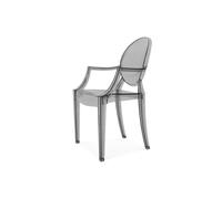 Chaises Empilables - GIOVANNI MARCHESI - Crystal Fumé - Polycarbonate - 4 Places - Design Contemporain