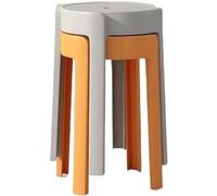 Chaises empilables, tabourets empilables, ensemble de 2/4 pièces, chaises de cabine, chaises et tabourets pliants, outils en plastique, tabourets ronds, simples de salon empilables (2 marron brûlé + 2