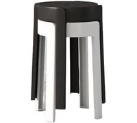 Chaises empilables, tabourets empilables, ensemble de 2/4 pièces, chaises de cabine, chaises et tabourets pliants, outils en plastique, tabourets ronds, simples pour salon empilable (2 marron brûlé +