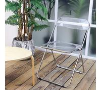 Chaises en Acrylique,Chaise Pliante Transparente,Chaises de Salle à Manger,Chaise de Jardin Pliable,Peut être Utilisée pour Les Repas Décontractés au Bureau. (Blanc)