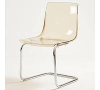 Chaises en Acrylique Transparent, Chaises De Salle à Manger avec Structure en Métal - Table à Manger Moderne, Chaise De Bureau D'appoint sans Accoudoirs pour Salon, Cham, C, 53 * 54 * 86Cm
