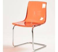 Chaises en Acrylique Transparent, Chaises De Salle à Manger avec Structure en Métal - Table à Manger Moderne, Chaise De Bureau D'appoint sans Accoudoirs pour Salon, Cham, H, 53 * 54 * 86Cm