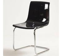 Chaises en Acrylique Transparent, Chaises De Salle à Manger avec Structure en Métal - Table à Manger Moderne, Chaise De Bureau D'appoint sans Accoudoirs pour Salon, Cham, J, 53 * 54 * 86Cm