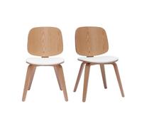 Chaises en bois clair et blanc (lot de 2) beck