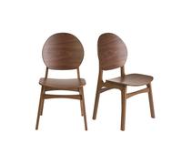 Chaises en bois foncé (lot de 2) ELTON