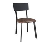 Chaises en metal assise PU moka vintage Bolero (lot de 4)