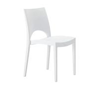 Grandsoleil Upon Paris Chaise empilable en polypropylène Blanc 51 x 49 x 80 cm