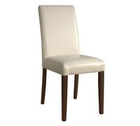 Chaises en simili cuir crème Bolero - Lot de 2 - Contemporain - Bois massif - Faux cuir