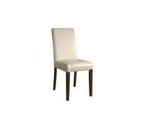 Bolero GH444 Lot de 2 chaises de salleà manger en similicuir Crème Hauteur 510 mm
