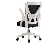 Chaises Ergonomiques De Bureau, Chaises De Bureau, Repose-Pieds, SièGe De Travail Respirant, Chaise Internet Café, RéSidence éTudiante (Cadre Blanc, Filet Noir sans Appuie-TêTe)