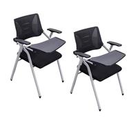 Chaises for tablette avec surface de bureau rabattable et design pliable, parfaites for les salles d'attente de bureau, les zones de réception, les salles de t les réunions(Black 2ps)