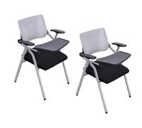 Chaises for tablette avec surface de bureau rabattable et design pliable, parfaites for les salles d'attente de bureau, les zones de réception, les salles de t les réunions(Gray 2ps)