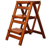 Chaises Hx Portable Multifonctionnel Maison Créative Échelle en Bois Marchepied Chaise pliante JHFK/Marron Nom de la couleur : marron (couleur : marron)