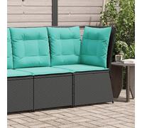 Chaises inclinables de jardin lot de 2 et coussins marron rotin vidaXL