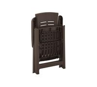 Chaises inclinables de jardin lot de 2 Plastique Moka