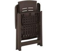 vidaXL 2X Chaises Inclinables de Jardin Sièges de Terrasse Chaises de Salle à Manger d'Extérieur Chaises de Patio Piscine Plastique Moka