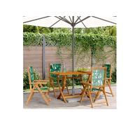 Chaises inclinables de jardin lot de 6 tissu et bois massif vidaXL