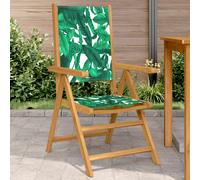 Chaises inclinables de jardin lot de 8 tissu et bois massif vidaXL