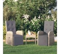 Chaises Inclinables et Coussins Siège Meuble Intérieur Résine Tressée vidaXL