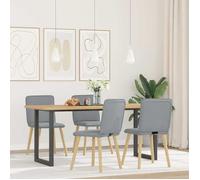 Chaises JILIMAISON - Contemporain, gris clair tissu(Lot de 4) LV805