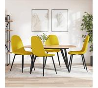 Chaises JILIMAISON - Contemporain, Jaune moutarde Velours(Lot de 4) LV757
