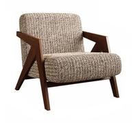 Chaises modernes du milieu du siècle rembourrées en bois massif pour salon, chambre à coucher, chambre d'amis, chaises de salon élégantes pour lire et s'asseoir sur le côté