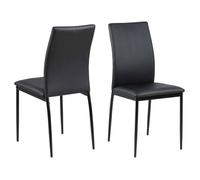 Chaises noires Demir - EMOB - Lot de 4 - Cuisine - Contemporain - Design