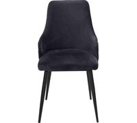 Chaises noires design 2x Luxe salle à manger monoplace Mobilier moderne